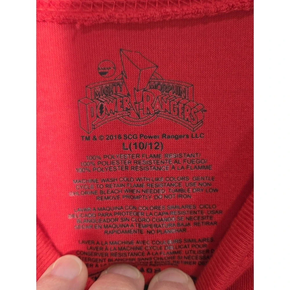 Mighty‎ Morphin Power Rangers Kids 10/12 Red Hero Squad Character T-shirt